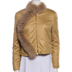 VERSACE JEANS Faux Fur Jacket
